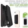Cellet CLIPHDBK Universal Heavy Duty 360 Degree Swivel Belt Clip Holder for Smartphones - Black Cellet CLIPHDBK Universal Heavy Duty 360 Degree Swivel Belt Clip Holder for Smartphones - Black