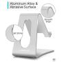 LORERAN Cell Phone Stand, Phone Dock, Phone Holder, Cradle for Smartphone and Tablet, Aluminum Stand Compatible with Samsung iPhone 11 Pro Xs Xs Max Xr X 8 7 6 6s Plus 5 5s 5c - (Silver)