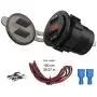 USMEI Dual USB Charger Socket Waterproof Power Outlet 4.8A with 12V/24V Voltmeter LED Digital Display for Car Boat Marine Motorcycle ATV RV Campers Tractors USMEI Dual USB Charger Socket Waterproof Power Outlet 4.8A with 12V/24V Voltmeter LED Digital Display for Car Boat Marine Motorcycle ATV RV Campers Tractors