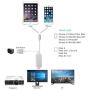 ZFKJERS Phone to HDMI Cable, Mirroring Phone Screen to TV/Projector/Monitor Adapter Cable, 1080P Digital AV Adapter, Compatible with iOS Devices (Silver)