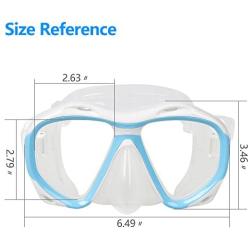 COPOZZ Scuba Mask, No Fogging Snorkeling Scuba Dive Glasses, Great Seal Free Diving Tempered Glass Mask Goggles