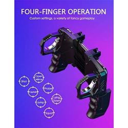 HXZX K21 PUBG Mobile Gamepad Handle Joystick L1 R1 Button Trigger Game Shooter Controller for iPhone for Huawei for Xiaomi Cell Phone (Color : Black)