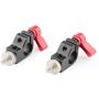 CAMVATE 15mm Single Rod Clamp Articulating with 1/4"-20 Screw(Red, 2 Pieses)