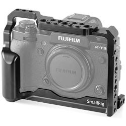 SMALLRIG Camera Cage for Fujifilm X-T3, Aluminum Alloy Cage with Cold Shoe, NATO Rail, Threaded Holes for Arri - 2228