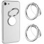 VASIVO Smart Phone Finger Ring Holder Mirror Series Stylish 360°Rotation 180°Flip Ring Stand Grip Mount for iPhone 7/7 Plus, Galaxy S8/S8 Plus and Other Smartphones (Silver 2 Pack)