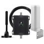 Cell Phone Signal Booster for RV, Motorhome, Camper, Cabin, Trailer and Boat - Dual Band 12/13/17 700Mhz Mobile Cellular Repeater Kit Boosts 4G Data and Volte for Multiple Users.