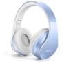 Bluetooth Headphones,Tuinyo Wireless Headphones Over Ear with Microphone, Foldable & Lightweight Stereo Wireless Headset for Travel Work TV PC Cellphon-Light Blue