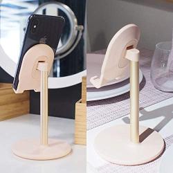 Phone Stand for Desk, Cell Phone Stand Adjustable Desk Phone Holder Tablet Holder Phone Dock (Pink)