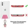 SS Phone Lanyard, Adjustable Detachable Neck Cord Lanyard Strap and Phone Safety Tether for All Phones and Case Combinations (Pink)