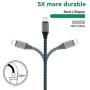 Xcords USB C to Lightning Cable, Nylon Braided [2Pack 6FT Apple Mfi Certified] Charging Syncing Cord Compatible with iPhone 11/11Pro/11Pro MAX/XS/XS MAX/XR/X/8/8Plus (Use USB-C Wall Charger)