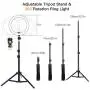 Compatible for iPad 10 Selfie Ring Light with Tripod Stand & Phone Holder for Makeup Live Stream Makeup Dimmable LED Camera Ring Light with Remote Shutter for YouTube Video JACKYLED Compatible for iPad 10 Selfie Ring Light with Tripod Stand & Phone Holder for Makeup Live Stream Makeup Dimmable LED Camera Ring Light with Remote Shutter for YouTube Video JACKYLED