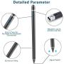 Stylus Pen Digital Pencil Fine Point Active Pen for Touch Screens, Compatible with iPhone iPad and Other Tablets (Black)