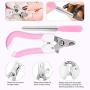 WizPower Dog Grooming Scissors Kit with Safety Round Tip, Heavy Duty 6CR Stainless Steel Pet Grooming Trimmer Kit -Thinning, Straight, Curved Shears Comb for Long Short Hair for Cat Pets
