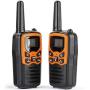 Rivins RV-7 Walkie Talkies for Adults Long Range 4 Pack 2-Way Radios Up to 5 Miles Range in Open Field 22 Channel FRS/GMRS Walkie Talkies UHF Handheld Walky Talky (Black/Orange)