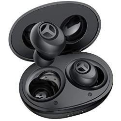 TRANYA T10 Bluetooth 5.0 Wireless Earbuds with Wireless Charging Case IPX7 Waterproof TWS Stereo Headphones in Ear 12mm Driver Built in Mic aptX Headset Premium Sound with Deep Bass for Sport Black