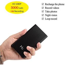 KAMRE HD 1080P 5000mAh Portable Hidden Power Bank Camera Nanny Cam, 10 Hours Continuous Video Recording, Perfect Mini Security Spy Camera for Home and Office and Outdoor, No WiFi Function