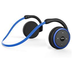 Small Bluetooth Headphones Behind The Head, Sports Wireless Headset with Built in Microphone and Crystal-Clear Sound, Fold-able and Carried in The Purse, and 12-Hour Battery Life, Blue