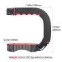 ULANZI Handle U Grip Pro Video Stabilizer U Shape Rig Triple Cold Shoe Mount Handheld Compatible with GoPro Hero 7/6 DSLRs Cameras Camcorders Canon Sony Smartphones Filming Shooting Low Position