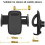bokilino Universal Car Phone Holder for Car Dashboard Windshield Air Vent Long Arm Strong Suction Cell Phone Car Mount Fit with iPhone 11 Pro/Xs/Xs Max/8/8Plus,Samsung,Huawei,LG and More(Black)