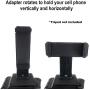 DaVoice Tripod Phone Mount Adapter, 360 Rotating Holder, Compatible with iPhone Smartphone Camera Stand, Universal Cell Phone Attachment Clip Clamp
