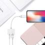 Headphone Adapter for iPhone 11 pro /7/7 Plus/8/X/10/11/XR/XS/XS Max/ 2 in1 3.5mm Headphone Jack Car Charger AUX Converter Splitter Charge & Audio Cables Dongle Earphone Adaptor Support iOS System