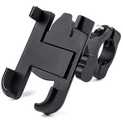 PROMEND Bike Phone Mount Holder, Aluminium Bicycle & Motorcycle Phone Holder Adjustable, Anti Slip Bike Electrical Device Mounts for iPhone Xs Max, XR, 6 Plus, Galaxy S9, S8 etc.