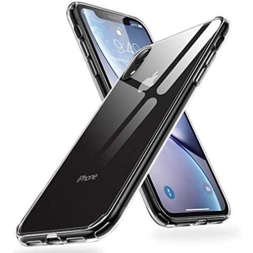 Humixx Crystal Clear iPhone XR Case,[Wireless Charging Supported] Bayer Material TPU Backboard Case with Soft Edges, Shockproof and Anti-Drop Protection Case Designed for Apple iPhone Xr(2017)-Clear