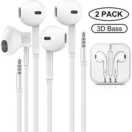 MOPIDICK 3.5mm in-Ear Wired Noise Cancellation Earbuds/Earphones/Headphones with Remote & Micphone Compatible with iPhone 6s plus/6/5s/5c/Pad/S10 Android All 3.5 mm Audio Devices (2 Pack)-01 MOPIDICK 3.5mm in-Ear Wired Noise Cancellation Earbuds/Earphones/Headphones with Remote & Micphone Compatible with iPhone 6s plus/6/5s/5c/Pad/S10 Android All 3.5 mm Audio Devices (2 Pack)-01