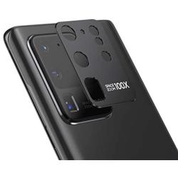 Metal Camera Lens Protector for Samsung S20 Ultra,Galaxy S20 Ultra Camera Screen Protector Full Coverage Case Aluminum Alloy Lens Protective Protector Cover(Black)