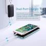 USB Plug in Wall Charger, Excgood 2-Port USB-A Ultra Compact Foldable Charger Block Compatible with iPhone 11/Xr/Xs, Galaxy,Note, Pixel and More Phones, 3-Pack, Black&White