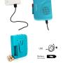 Byron Statics Cassette Player FM Am Radio Walkman Portable Cassette Converter Automatic Stop System Protect Cassette Tape Mic Recorder 2 AA Battery or USB Power Supply Belt clip with Headphone, Teal