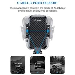 andobil Car Phone Mount Ultimate Smartphone Car Air Vent Holder Easy Clamp Cradle Hands-Free Compatible with iPhone 11/11 Pro/11 Pro Max/8 Plus/8/X/XR/XS/SE Samsung Galaxy S20/S20+/S10/S9/Note 20/10