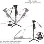Cayer AF34 Professional Video Monopod Kit 71 inch Aluminum Telescopic Camera Monopod with Pan Tilt Fluid Head and 3-Leg Tripod Base for DSLR Video Cameras Camcorders, Plus 1 Extra Sliding Plate