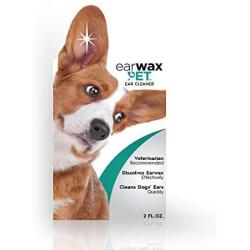 Earwax Pet Ear Cleaner for Dogs, Otic Cleanser to Gently Remove Ear Wax & Debris, Reduce Odor