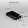 Charging Station for Multiple Devices MSTJRY 6 Port USB Charging Dock Station for Cell Phone Tablets (Black, 6 Cables Included)