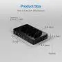 Charging Station for Multiple Devices MSTJRY 6 Port USB Charging Dock Station for Cell Phone Tablets (Black, 6 Cables Included)