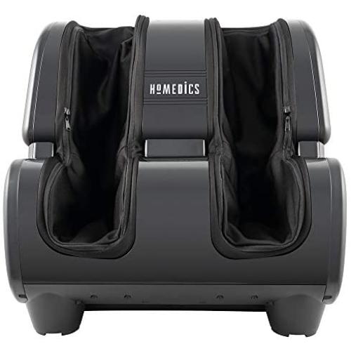 HoMedics, Therapist Select Foot and Calf Massager Rolling Massage, 4 Programs, 3 Intensities, Adjustable Tilt for Comfort, and Washable Liners