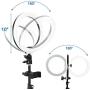 Ring Light 10" with Tripod Stand – PregDoc LED Camera Selfie Light Ring for Live Stream, YouTube Video, Makeup, Photography Lighting Compatible with iPhone Android
