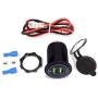 Ginsco Quick Charge 3.0 Dual USB Charger Socket Fast Charger with 10A Fuse Wire DIY kit LED Blue for Car Boat Marine Motorcycle Truck RV