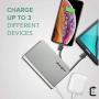 myCharge Portable Charger with Built in Cables & Wall Plug [iPhone + USB C] 10050 mAh Hub Universal Ultra Slim Power Bank Cell Phone External Battery Pack for Apple Lightning & Android for Samsung