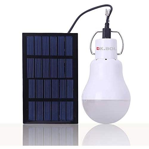 KK.BOL Portable Solar Led Light Bulb Rechargeable Solar Lamp S-1200-01 for Outdoor Lighting Fishing Camping Chicken coop Lamp Lights