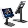 Cell Phone Stand - Fully Foldable Mobile Phone Stand Holder for Desk - Adjustable Height and Angle Smartphone Dock Bracket Compatible with iPad, cell phones, Tablet, Kindle, and more