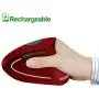 Vassink Ergonomic Rechargeable Wireless Mouse, 2.4Hz Rechargeable Wireless Vertical Optical Mice with USB Receiver, 6 Buttons, 800/1200/1600 DPI RED