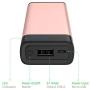 Portable Charger Power Bank Battery - by TalkWorks | 4000 mAh | Cell Phone Backup External Dual USB Power Pack for Apple iPhone 11, XR, XS, X, 8, 7, 6, iPad & Android for Samsung Galaxy - Rose Gold