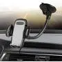 Crazefoto Cell Phone Holder for Car, Windshield Long Arm Car Phone Mount with One Button Design and Anti-Skid Base Car Holder Compatible with iPhone Xs MAX/XS/XR/X/8/7/7P/6s, Galaxy S6/S7/S8,Google