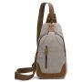 Canvas Sling Bag Small Crossbody Backpack Shoulder Casual Daypack Rucksack for Men Women Outdoor Cycling Hiking Travel