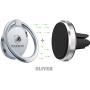 Phone Ring Holder Finger Kickstand 360° Rotation Metal Ring Grip with Magnetic Car Mount Set (Silver-2)