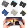 6 Pairs Gaming Finger Sleeve Touchscreen Finger Sleeve Anti-Sweat Breathable Touchscreen Finger Sleeve for Mobile Phone Games