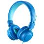 iRAG J01 Kids Headphones Foldable Stereo Tangle-Free 3.5mm Jack Wired Cord On-Ear Headset for Children/Teens/Boys/Girls/iPad/iPhone/School/Kindle/Airplane/Plane/Tablet (Ocean Blue)