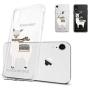 Unov Case Clear with Design Slim Protective Soft TPU Bumper Embossed Pattern [Support Wireless Charging] Cover for iPhone XR 6.1 Inch(Alpaca Bags)